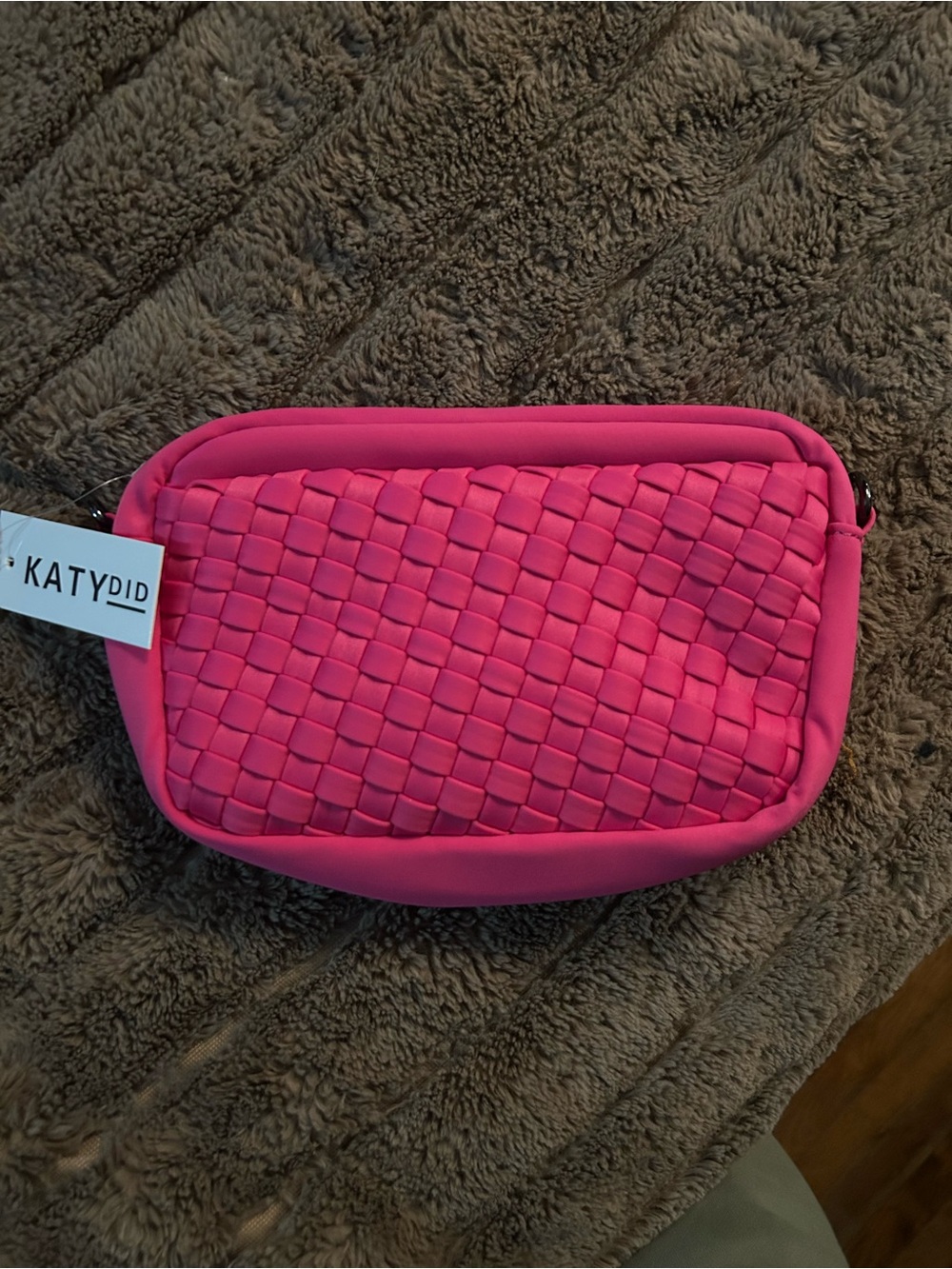 Katydid Hot Pink Woven Makeup Pouch